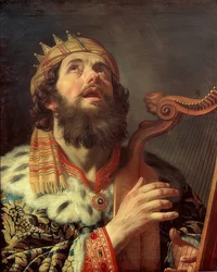 Koning David die harp speelt, 1622