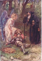 "Zie dit zware gezicht, eerbiedwaardige Sire", Verhalen uit de Faerie Queen uitgegeven door George Harrap and Company