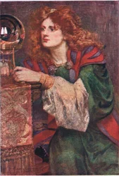 Britomart ziet de spiegel, Verhalen uit de Faerie Queen uitgegeven door George Harrap and Company