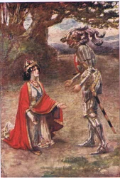 De Rode Kruis Ridder was volledig overwonnen, Verhalen uit de Faerie Queen uitgegeven door George Harrap and Company