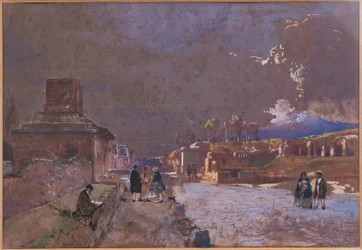 Italië, De Straat van de Graven in Pompeii