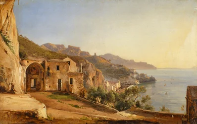Uitzicht op Amalfi vanuit de Grot van de Kapucijnen