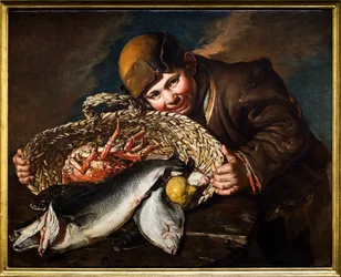 Jongen met een mand vis, circa 1734 - 1736