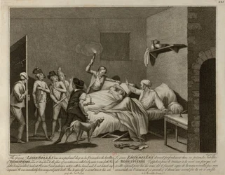 De Jonge Loiserolles wordt uit zijn cel gehaald om naar de executie te worden gebracht