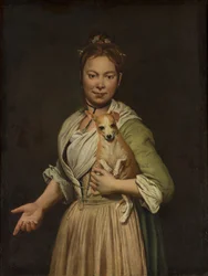 Een Vrouw met een Hond, 1740s