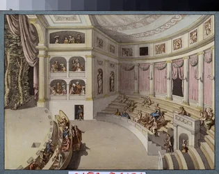 Ontwerp voor de decoratie van een theaterzaal