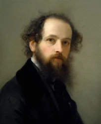 Zelfportret door Giacomo Trecourt (1812-1882)