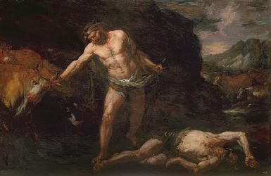Hercules Doodt de Reus Cacus en Steelt het Vee van Geryon Terug