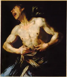 De zelfmoord van Cato de Jongere (schilderij op doek)