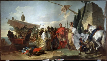 Julius Caesar ontmoet Cleopatra