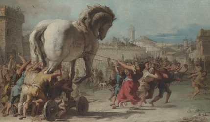 De Processie van het Trojaanse Paard in Troje