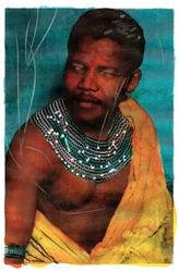 Portret van Nelson Mandela, 2011 (gemengde techniek)