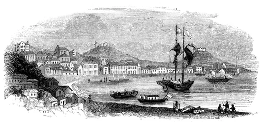 Uitzicht op Macao, 1847
