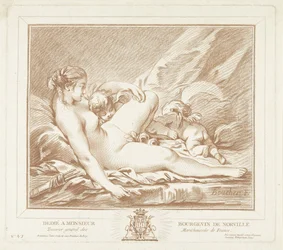 Liggende Venus met Amor en Anteros
