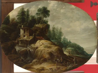 Watermolen bij een bosperceel