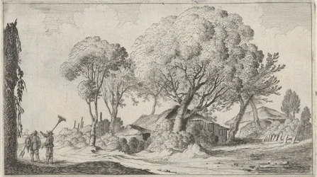 Boerderijen tussen bomen