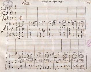 Handgeschreven partituur door Gioacchino Rossini