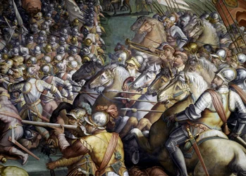 Slag bij Scannagallo in Valdichiana (Val di Chiana) (detail)