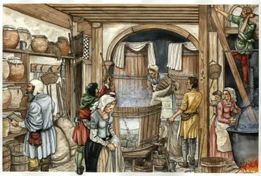 Middeleeuwen: bierfabriek (brouwerij)