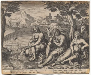 De Gelijkenis van de Zaaier en het Zaad: Het Zaad dat langs de Weg Valt (naar Gerard Van Groeningen, actief Antwerpen 1563-1573)