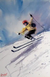 Dynamische ski-actie