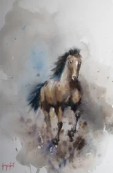 De galop van het wilde paard