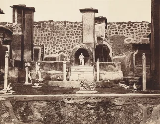 Huis van Marcus Lucretius, Pompeii, ca 1870 (foto)