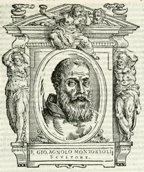 Portret van Giovanni Angelo Montorsoli, Vasari 1568