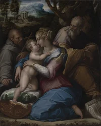 De Heilige Familie met Sint-Franciscus
