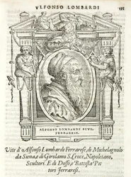 Milaan, Biblioteca Braidense, Vite de piv excellent, Giorgio Vasari 1568, Alfonso Lombardi