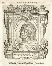 Milaan, Braidense Bibliotheek, Vite de piv excellent, Giorgio Vasari 1568, Francesco di Cristofano genaamd Il Franciabigio