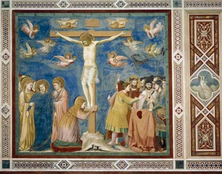 Kruisiging, detail uit Het leven en lijden van Christus, door Giotto
