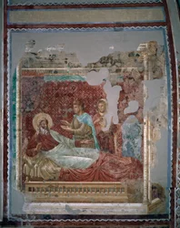Isaak wijst Esau af - Fresco