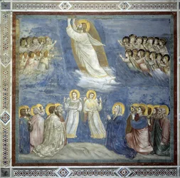 De Hemelvaart van Christus. Fresco door Giotto di Bondone (1267-1337)