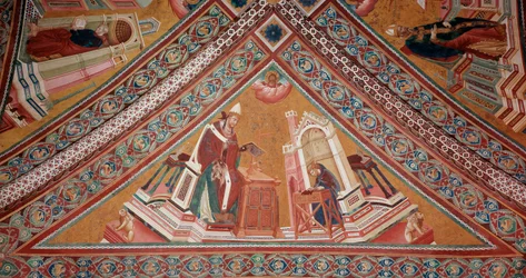 De Doktoren van de Kerk: Paus Gregorius I de Grote (fresco)