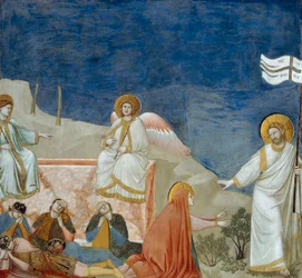 De verrijzenis van Christus, detail uit Leven en passie van Christus, door Giotto