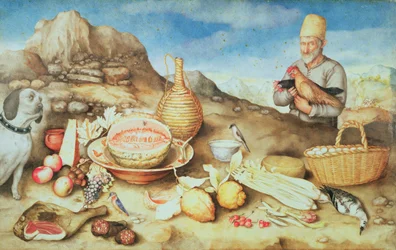 Stilleven met Boer en Kippen