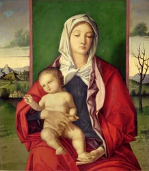 Madonna met kind (olieverf op paneel)