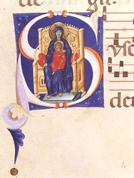 Ms 562 f.16r Geïllustreerde initiaal 