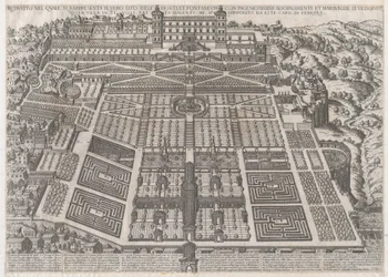 Speculum Romanae Magnificentiae: Tivoli Paleis en Tuinen, 1581
