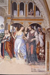 Florenzo stuurt courtisanes naar het klooster van Sint Benedictus (detail)
