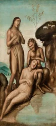 Polyphemus ontdekt Galatea en Acis, na 1500