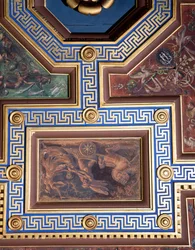 De Sala delle Nozze di Alessandro e Rossana detail van de plafonddecoratie (detail)