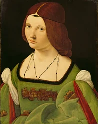 Portret van een dame (voor reiniging)