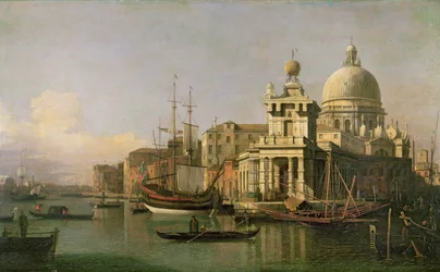 Een uitzicht op de Dogana en Santa Maria della Salute
