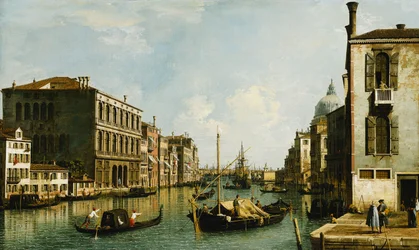Het Canal Grande, Venetië, kijkend naar het oosten vanaf het Campo S. Vio