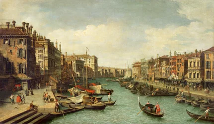 Het Grote Kanaal bij de Rialtobrug, Venetië, ca. 1730