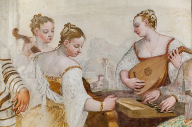 Hofdames, detail van Het Concert, Grote Zaal, ca.1570