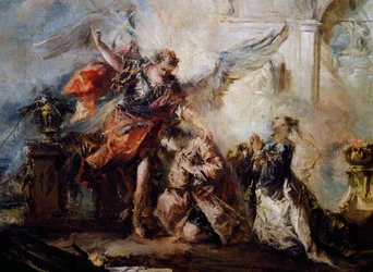 De Engel zegent Tobias (detail)