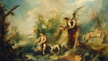 Tobias en de vis (detail)